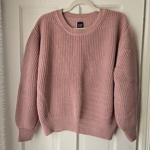GAP | Chunky Knit Mauve Pink Pullover Crew Neck Sweater